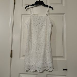 White double strap detailed dress (never worn)